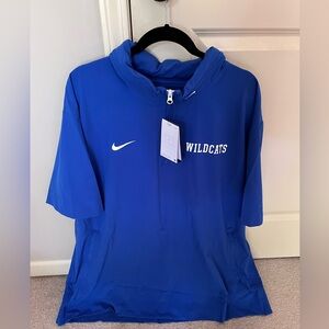 Kentucky Wildcats Nike 2024 Sideline Coach Short Sleeve Half zip Hoodie Jacket